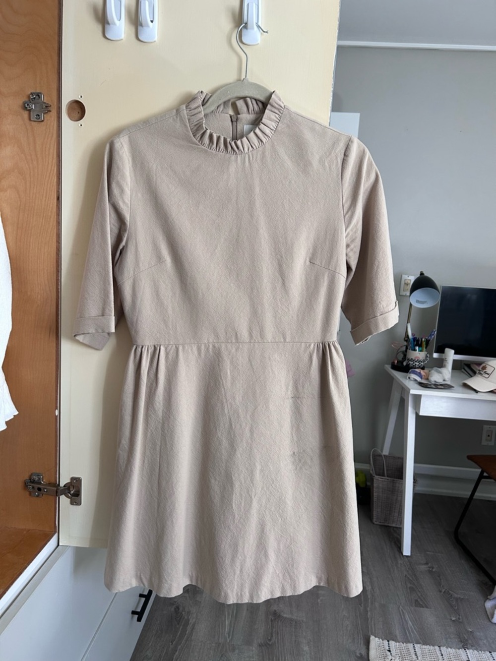 Olive Clothing Mini Dress Tan/Beige (OS)
